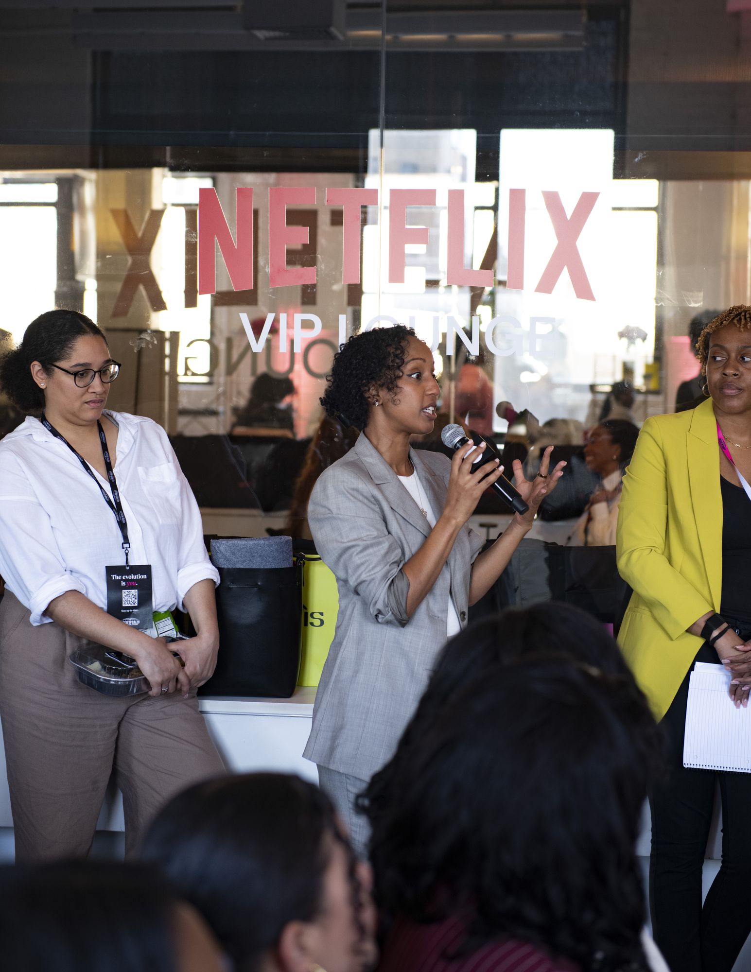 Attendees gathered in the Netflix VIP Lounge