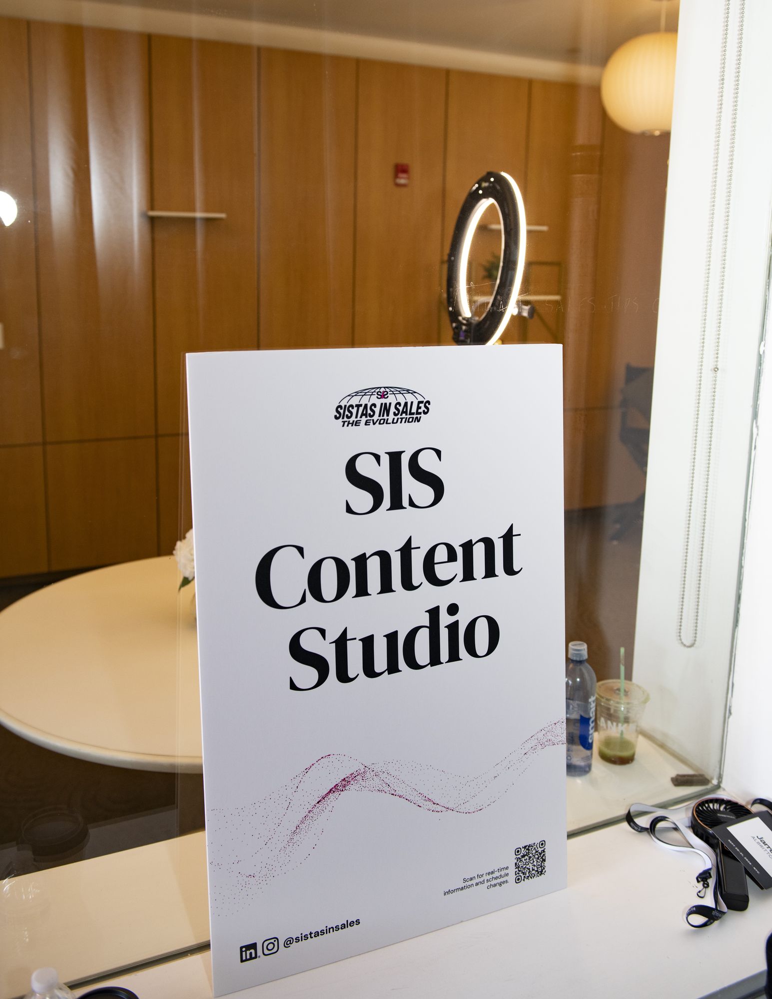 SIS Content Studio sign