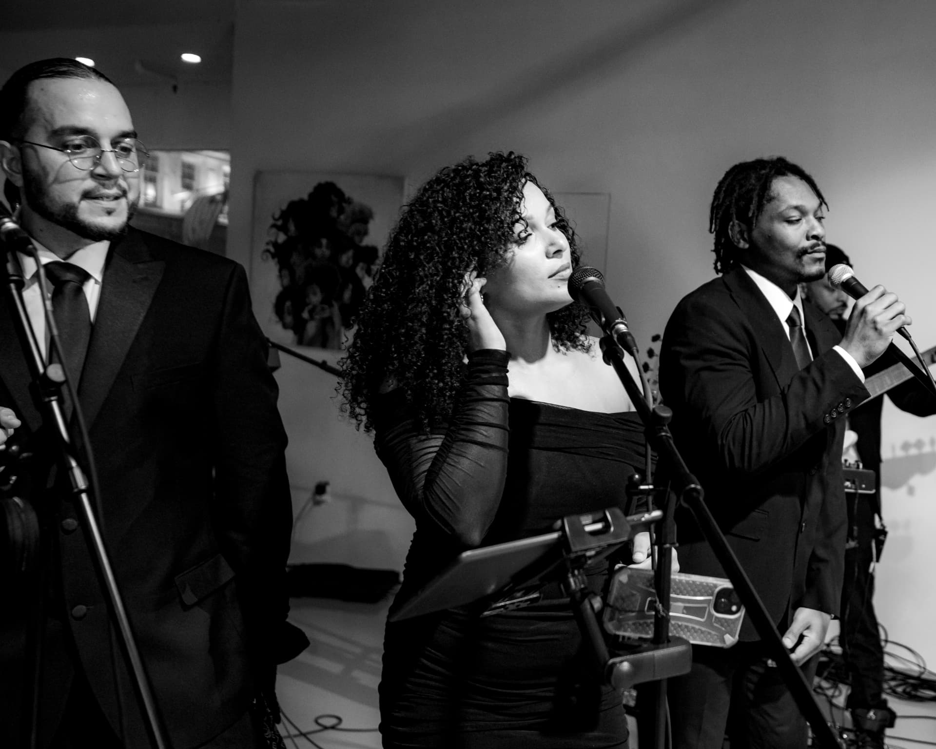 Live band performing at a welcome reception