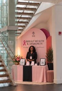 SIS Breast Health & Awareness booth at Our Health Is Our Future