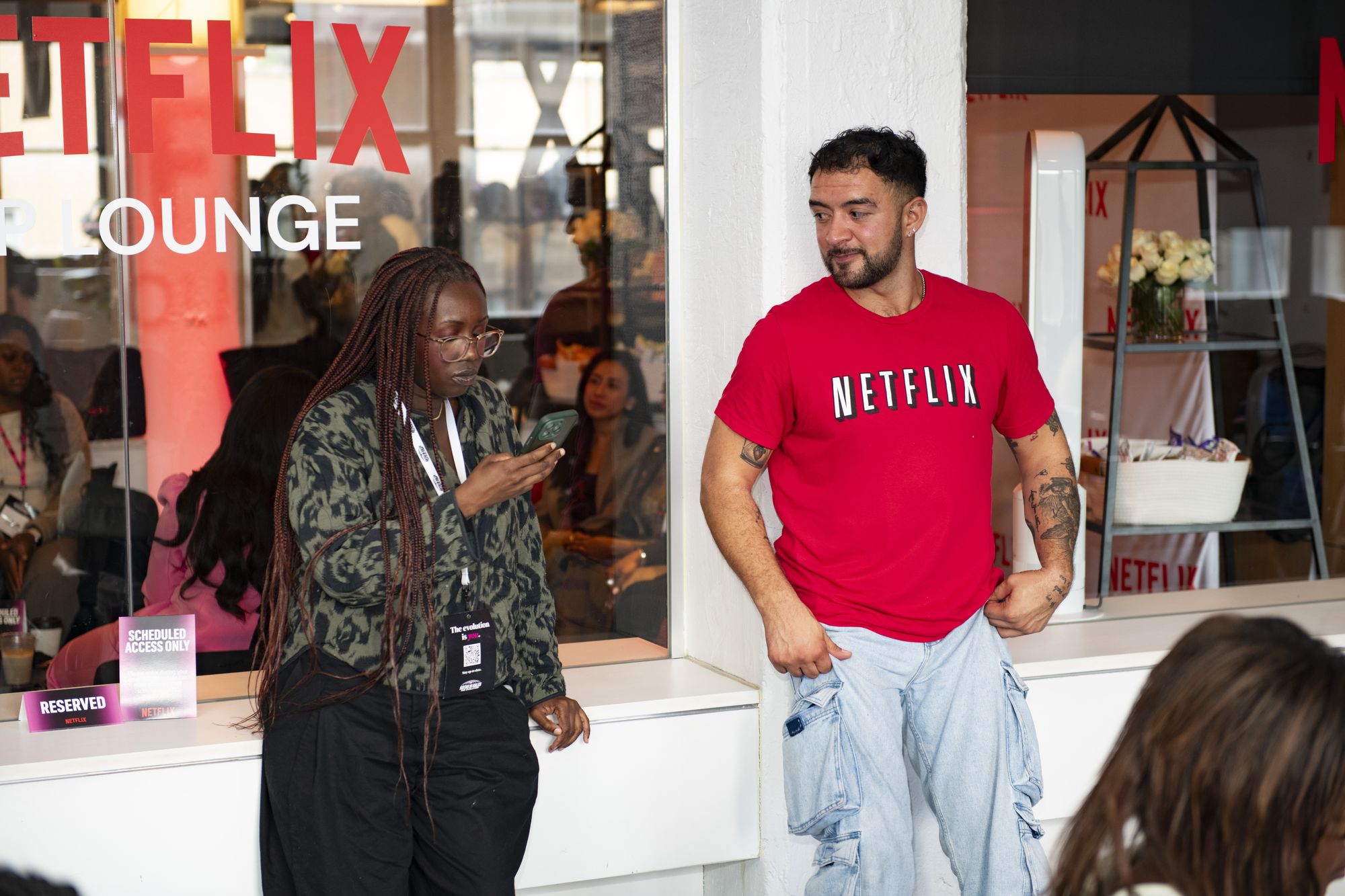 Attendees at the Netflix VIP Lounge